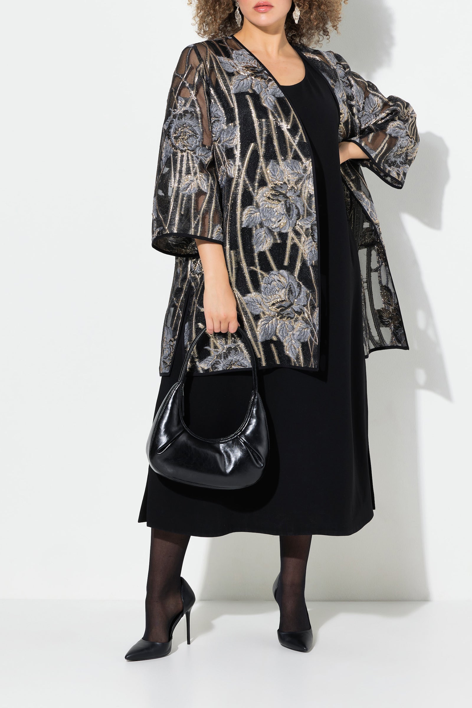 V-Neck Mid Length Jacket