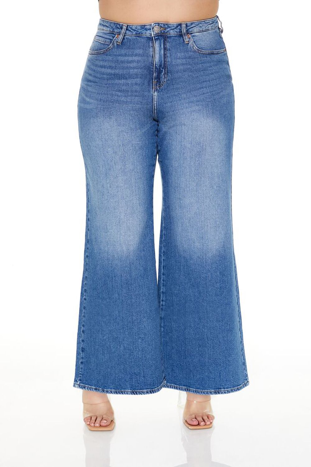 Plus Size High-Rise Wide-Leg Jeans