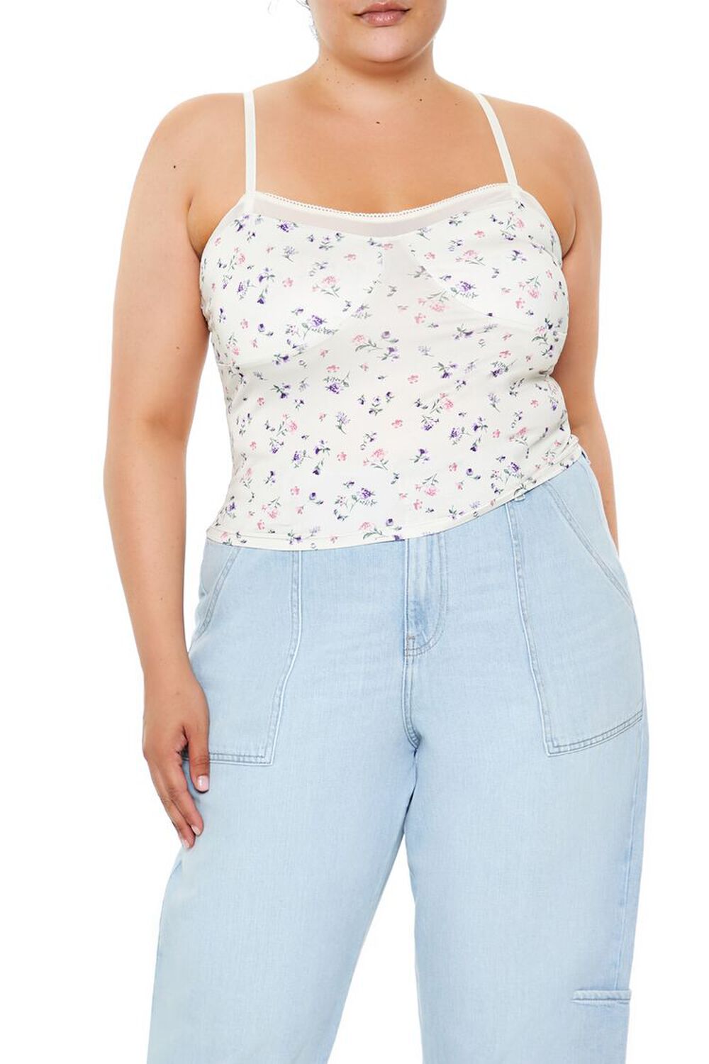 Áo hai dây in hoa cỡ lớn 