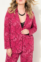 Fitted Flower Patterned Jacket