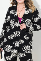 Fitted Flower Patterned Jacket