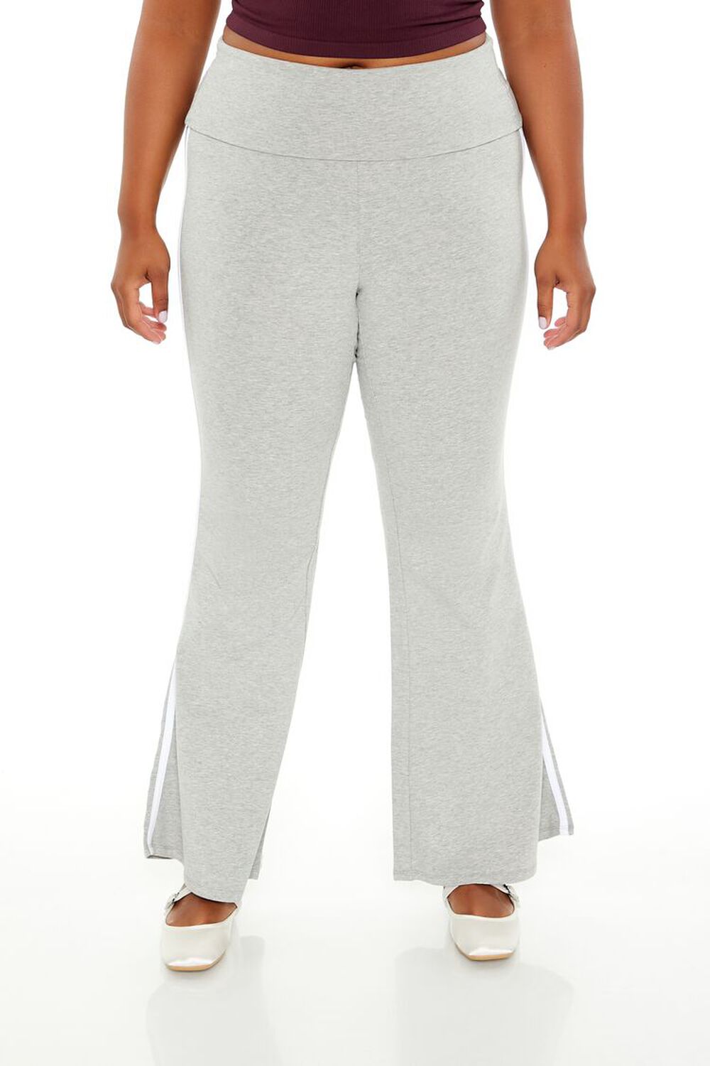 Quần legging ống loe hai tông màu cỡ lớn 